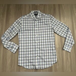 Banana Republic Blue and White Checkered Shirt small